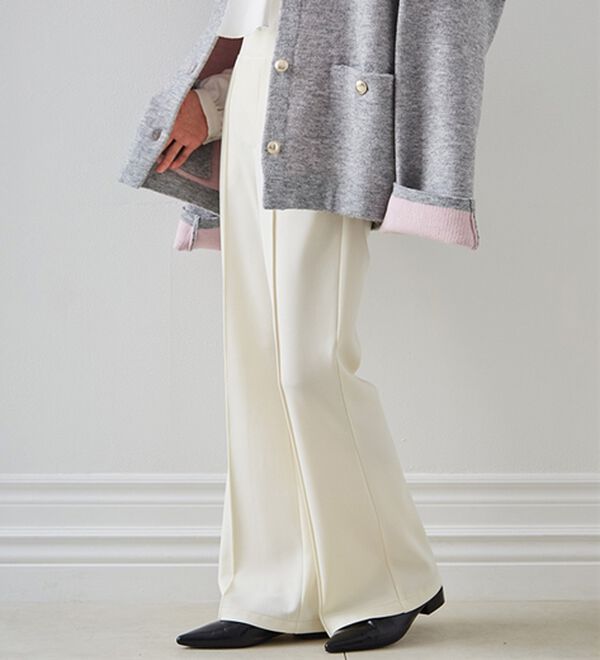 RANAN（ラナン）の「美脚見えツイルフレアーパンツ（フルレングスパンツ）」｜詳細画像