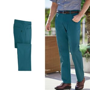 「ひやっと快適カラーパンツ（メンズフルレングスパンツ）」｜ブルー