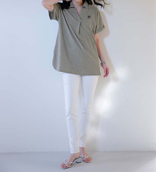 RANAN（ラナン）の「＜ＦＩＬＡ＞吸汗速乾・ＵＶ対策　鹿の子チュニックポロシャツ（チュニック）」｜詳細画像