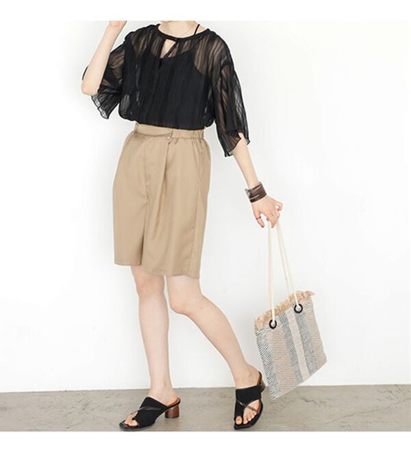 GeeRA（ジーラ）の「前後２ＷＡＹシアーＴシャツブラウス（ブラウス）」｜詳細画像