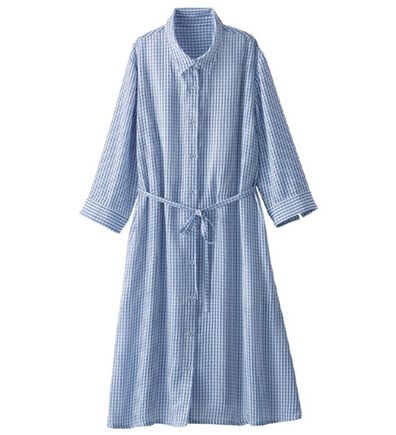 BELLUNA（ベルーナ）の「リップル素材シャツワンピース（シャツワンピース）」