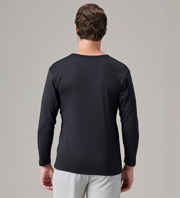 「【３枚組】サーモケア（Ｒ）綿混裏起毛インナー（メンズ肌着・インナーウェア）」｜詳細画像