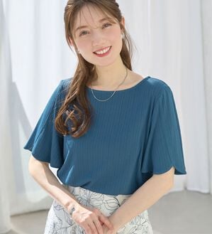 alotta（アロッタ）の「【4つの機能付】ひんやりチューリップ袖ブラウスTシャツ（カットソー）」｜詳細画像