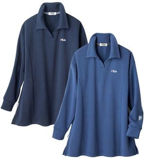 ルフラン（ルフラン）の「【２色組】＜ＦＩＬＡ＞重ね着しやすい衿付トレーナー（カットソー）」｜2色組