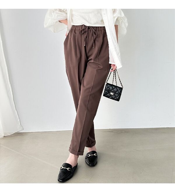 GeeRA（ジーラ）の「美脚とろみタックパンツ（フルレングスパンツ）」｜詳細画像