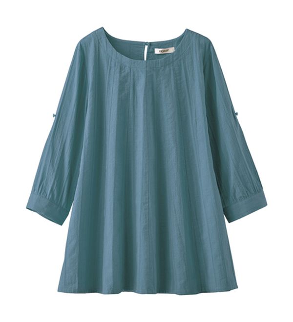 BELLUNA（ベルーナ）の「【店舗・ネット限定】シャドーストライプ素材タック使いブラウス（ブラウス）」｜詳細画像