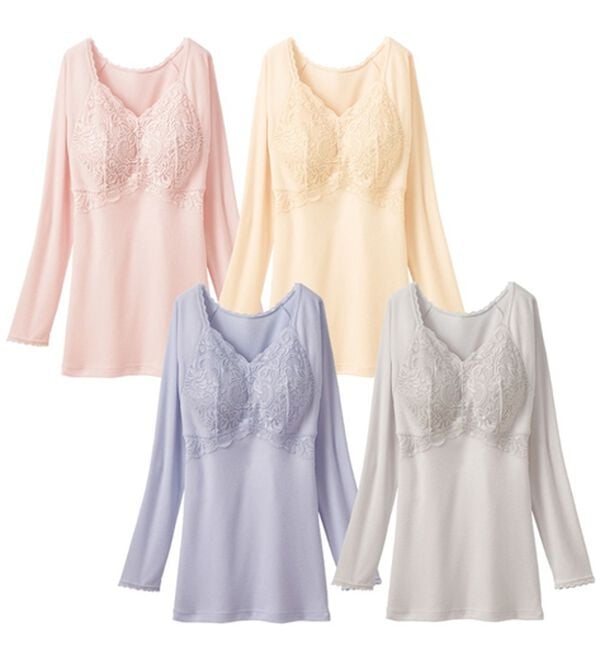 「【４色組】ふんわりあたたかラグラン袖インナー（肌着・インナーウェア）」｜詳細画像