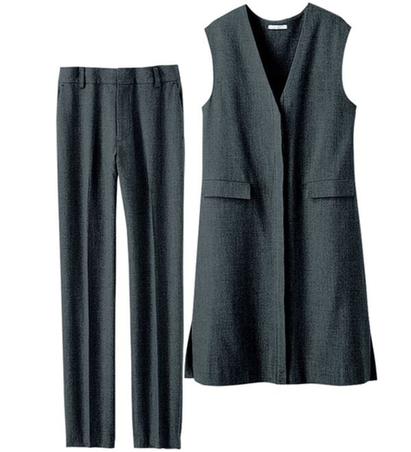 BELLUNA（ベルーナ）の「キレイ見え！ロングジレセットアップ（パンツスーツ）」｜詳細画像