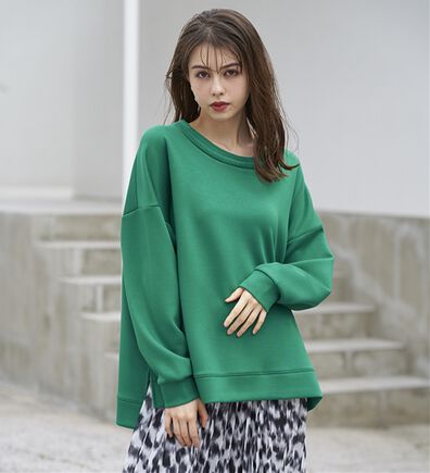 RANAN（ラナン）の「＜ＨＳ＞編立衿ポイントきれいめスウェット（カットソー）」