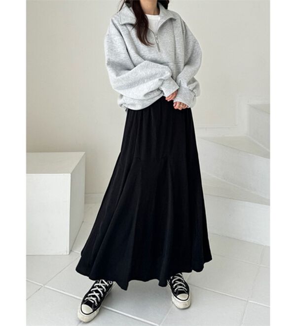 GeeRA（ジーラ）の「切替フレアーロングスカート（ロングスカート）」｜詳細画像