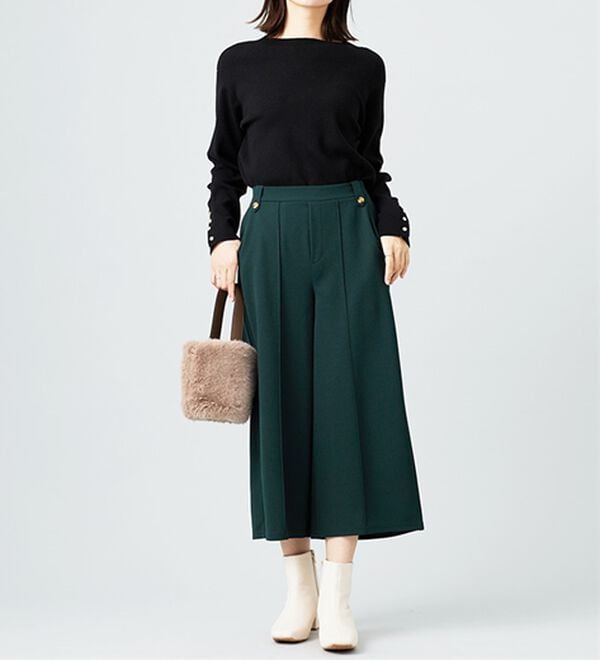 BELLUNA（ベルーナ）の「ツイルストレッチ素材ワイドパンツ（その他パンツ）」｜詳細画像