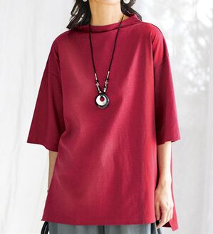 BELLUNA（ベルーナ）の「綿麻素材ボトルネックプルオーバー（カットソー）」｜詳細画像