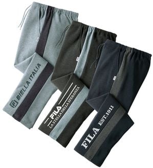 「【３本組】＜フィラ＞裏起毛デザインパンツ（メンズルームウェア）」｜3本組