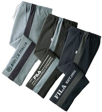 「【３本組】＜フィラ＞裏起毛デザインパンツ（メンズルームウェア）」
