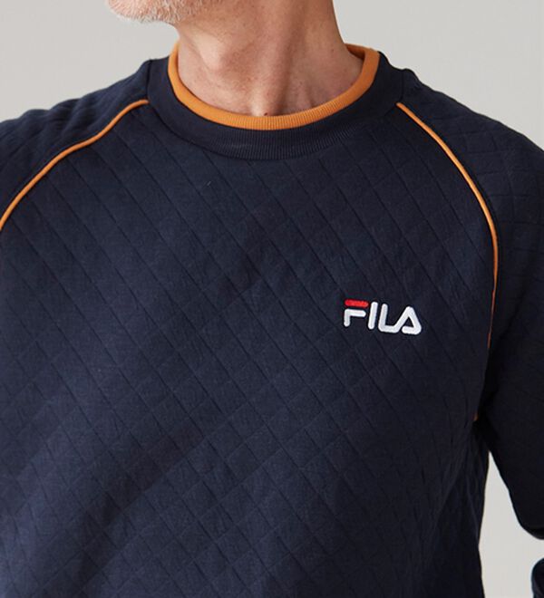 「【２着組】＜フィラ＞肌側綿１００％スポーティパジャマ（メンズルームウェア）」｜詳細画像