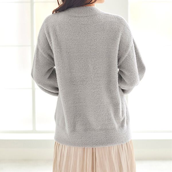 BELLUNA（ベルーナ）の「ふんわりシャギー袖レース使いセーター（ニット・セーター）」｜詳細画像