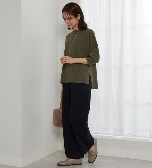 BELLUNA（ベルーナ）の「リブ切替ドルマンデザインプルオーバー（カットソー）」｜詳細画像