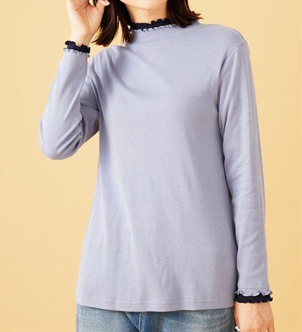 BELLUNA（ベルーナ）の「重ね着風フリル衿プルオーバー（カットソー）」｜詳細画像