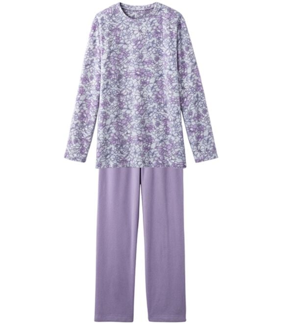 「ふわふわフリースのおうちパジャマ（パジャマ・ルームウェア）」｜ラベンダー