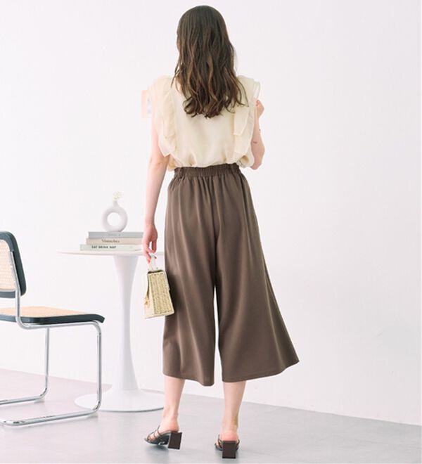 alotta（アロッタ）の「【４つの機能付】ひんやりドレープパンツ（ワイドパンツ・ガウチョ）」｜詳細画像