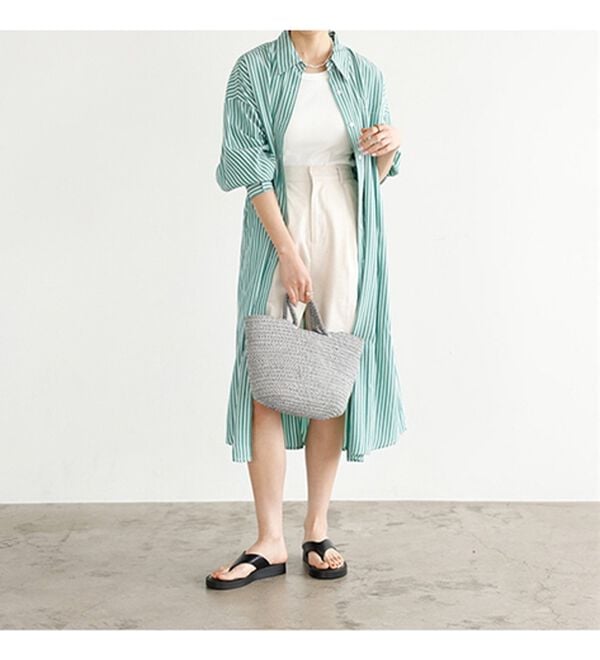 GeeRA（ジーラ）の「ミディ丈シャツワンピース（シャツワンピース）」｜詳細画像