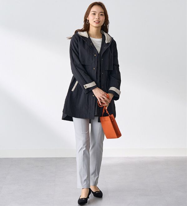 BELLUNA（ベルーナ）の「おしゃれの主役！蓄熱中わたベスト付配色コート（ハーフコート）」｜詳細画像