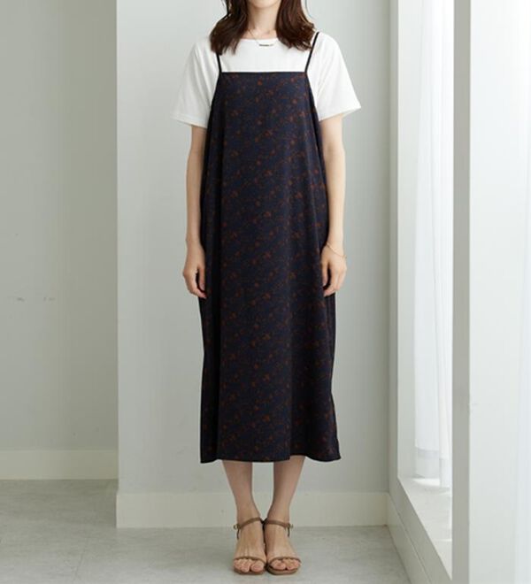 BELLUNA（ベルーナ）の「【2点セット】花柄プリントキャミワンピースアンサンブル（その他ワンピース）」｜詳細画像