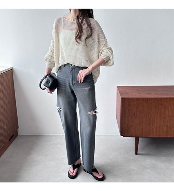 GeeRA（ジーラ）の「アソートカットアウトダメージパンツ（フルレングスパンツ）」｜詳細画像