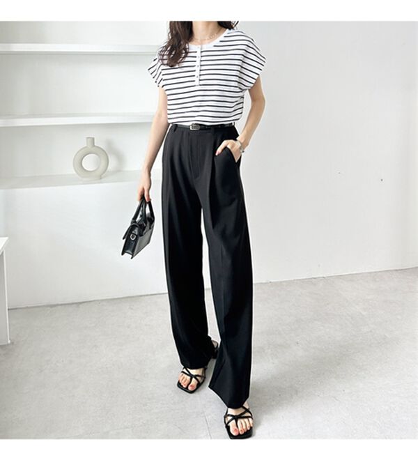 GeeRA（ジーラ）の「綿１００％前後２ＷＡＹシルケットフレンチスリーブカットソー（Tシャツ）」｜詳細画像