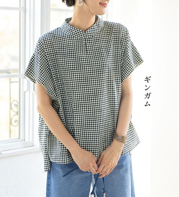 ルフラン（ルフラン）の「＜マジックスリム＞二の腕ほっそり見せブラウス（ブラウス）」｜詳細画像