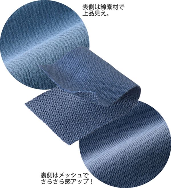 「ヒミツは裏メッシュ！さらさら７分袖Ｔシャツ（メンズＴシャツ）」｜詳細画像