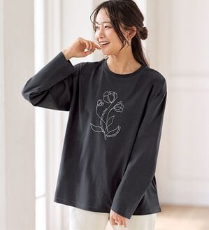 BELLUNA（ベルーナ）の「よれない！大人の長袖Ｔシャツ（カットソー）」｜詳細画像