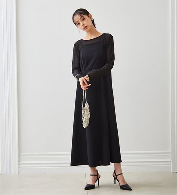 RANAN（ラナン）の「＜３点セット＞チュールフリルベストフレアワンピース（その他ワンピース）」｜詳細画像