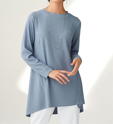 BELLUNA（ベルーナ）の「ふくれ素材フレアーデザインストレッチチュニック（チュニック）」