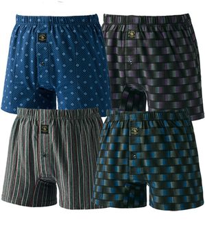 「【４枚組】＜サンタバーバラ＞品格を高める紳士の染みないボクサーパンツ＆ニットトランクス（メンズ尿漏れパンツ）」｜ニットトランクス4枚組