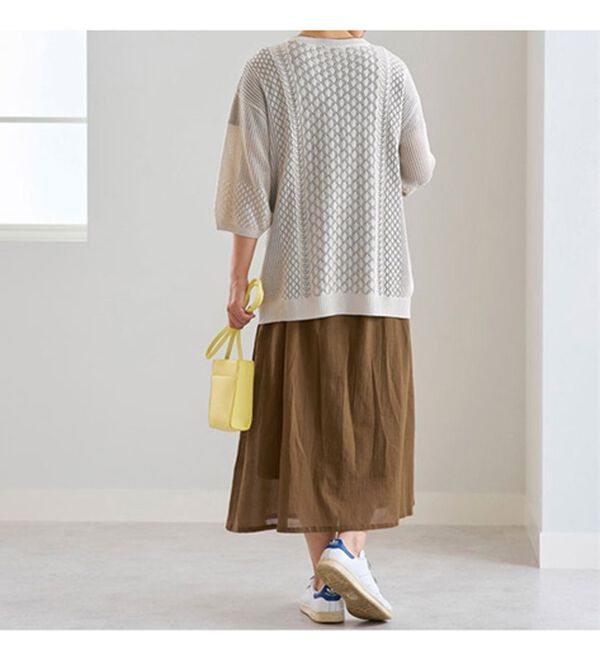 BELLUNA（ベルーナ）の「綿１００％ピンタックデザインワンピース（その他ワンピース）」｜詳細画像