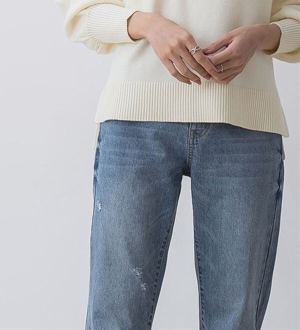 Pierrot（ピエロ）の「【選べる丈】ハイウエストストレートデニム（フルレングスパンツ）」｜詳細画像