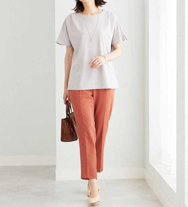 BELLUNA（ベルーナ）の「ジョーゼット素材袖パールブラウス（ブラウス）」｜詳細画像