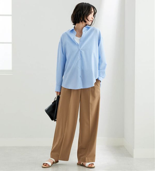 BELLUNA（ベルーナ）の「麻入りイージーケアゆったりシャツ（シャツ）」｜詳細画像