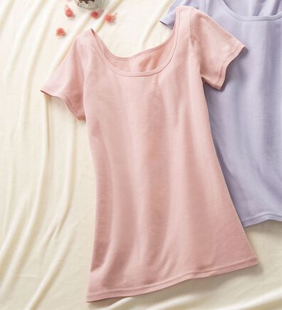 「素肌よろこぶオーガニックコットンフレンチ袖（肌着・インナーウェア）」