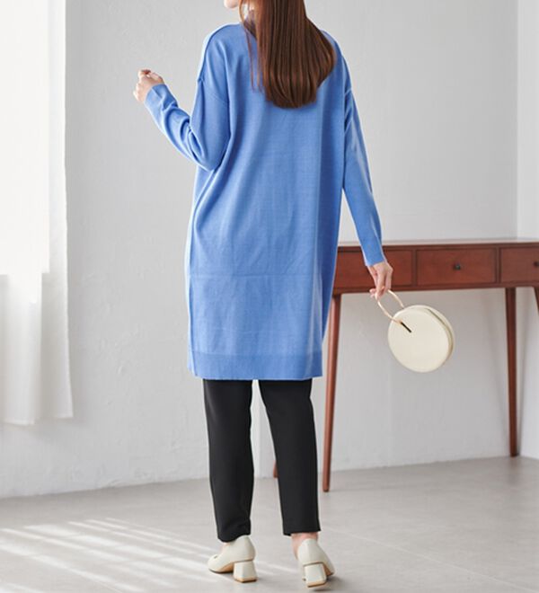 RANAN（ラナン）の「カシミヤタッチニットチュニックワンピース（チュニック）」｜詳細画像