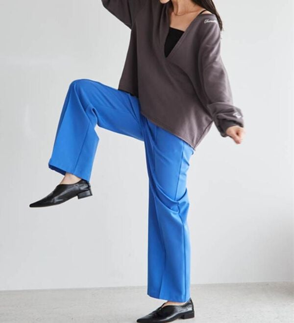 RANAN（ラナン）の「裏起毛美脚シルエットピンタックワイドパンツ（フルレングスパンツ）」｜詳細画像