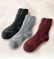 「【３色組】つま先＆足首ウォーマー付靴下「暖流」（靴下・ストッキング）」