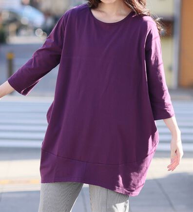 A HAPPY MARILYN（アハッピーマリリン）の「【大きいサイズ】【Ｍ～８Ｌ／選べる袖丈】コク－ンシルエットチュニック（チュニック）」