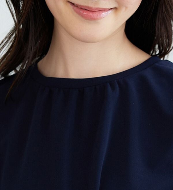 BELLUNA（ベルーナ）の「【再入荷】ボリューム袖美人顔バックフレアーＴブラウス（ブラウス）」｜詳細画像