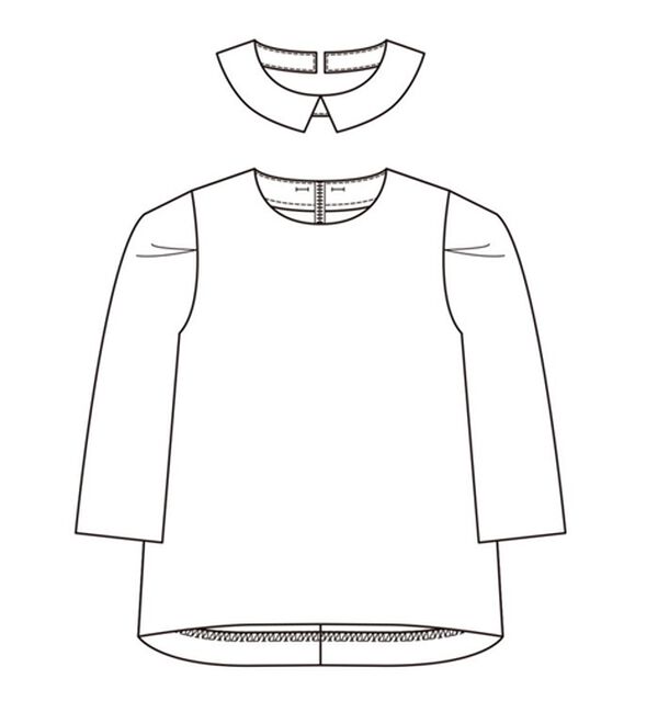 VINNO（ヴィノ）の「防シワ！タック袖ブラウス&times;パンツセット（ブラウススーツ）」｜詳細画像