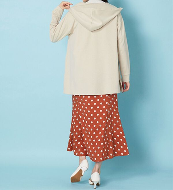 BELLUNA（ベルーナ）の「フードデザインとろみ素材ジップアップパーカー（パーカー）」｜詳細画像