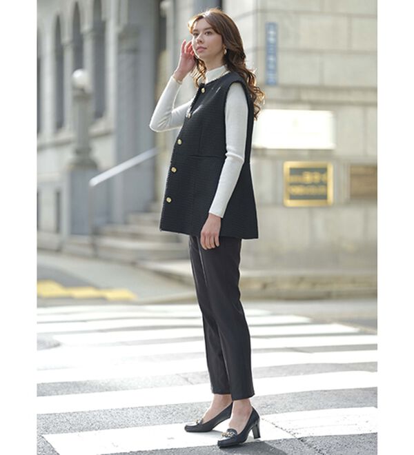 BELLUNA（ベルーナ）の「ツイードベストセットアップ（パンツスーツ）」｜詳細画像