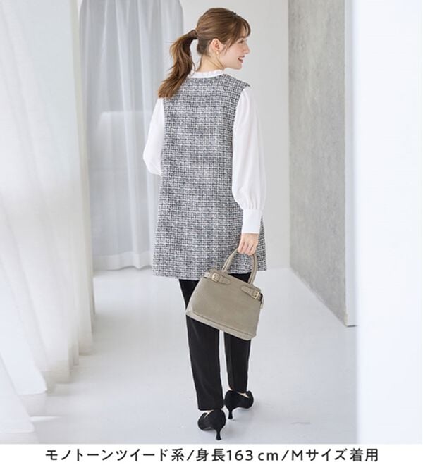 alotta（アロッタ）の「【ブラウス付き３点セット】洗える！美ラインジレセットスーツ（パンツスーツ）」｜詳細画像