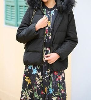 RANAN（ラナン）の「リアルファー付ダウンショートコート（ショートコート）」｜ブラック